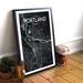 Wrought Studio™ 'Portland City Map' Graphic Art Print Poster in Midnight Paper in White | 36 H x 24 W x 0.05 D in | Wayfair