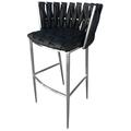 Orren Ellis Montalto 30" Bar Stool Upholstered/Metal in Black | 40 H x 23 W x 23 D in | Wayfair 8816FBFFE34A47C0B0A94F9F5C2C3330