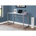 Symple Stuff Computer Desk, Home Office, Laptop, 48"L, Work, , Tempered Glass, Grey, Contemporary, Modern Glass/ in White | Wayfair