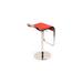 Orren Ellis Blume Swivel Adjustable Height Bar Stool Upholste/Leather/Metal/Genuine Leather in Red | 31.75 H x 14.5 W x 17.5 D in | Wayfair