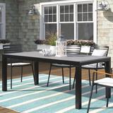 Wade Logan® Ajha Extendable Dining Table Metal in Gray/Black | 30 H x 82 W x 39.25 D in | Outdoor Dining | Wayfair 9A0F123CF2DA4C2EBDDD81A80C76BD5F