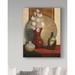 World Menagerie Still Life w/ Red Vase by Cecile Baird - Print on Canvas in White/Black | 47 H x 35 W x 2 D in | Wayfair