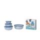 Mepal – Multi Bowl Cirqula 4-Piece Set – Food Storage Container with Lid - Suitable as Airtight Storage Box for Fridge & Freezer, Microwave Container - 350, 750, 1250, 2250ml - Nordic Blue