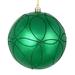 Vickerman 536759 - 4" Seafoam Green Candy Ball Circle Glitter Christmas Tree Ornament (4 pack) (N182444D)