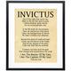 Invictus Poem Framed Art Print by William Ernest Henley/Invictus Inspirational Poem Quotes Home Decor, Motivational Gift Poster/Bedroom Poster/Home Office Positive Wall Art (Parchment)