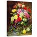 Astoria Grand Carnations of Radiant Colors Painting Print on Wrapped Canvas Metal in Brown/Pink/Yellow | 52 H x 40 W x 0.1 D in | Wayfair