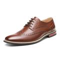DREAM PAIRS Men's Wingtips Dress Shoes Brogues Derbys PRINCE-03 Dark Brown Size 9 US/ 8 UK