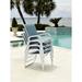Telescope Casual Reliance Stacking Patio Dining Armchair Metal/Sling in White, Size 33.0 H x 22.5 W x 25.0 D in | Wayfair 8L7622D01