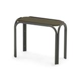 Telescope Casual Robinett Plastic/Resin Outdoor Side Table Plastic/Metal in Gray/Brown | 19.5 H x 25 W x 11 D in | Wayfair 114TP4002