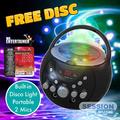 Mr Entertainer Bluetooth Boombox Karaoke Machine Package. Includes built in disco light, portable and Two Mics + FREE Xmas CDG