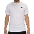 Nike Herren Sportswear klub T shirt, Weiß / Schwarz, L EU