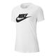 Nike Damen W Nsw te essntl ikon fremtidig T shirt, Weiß / Schwarz, XS EU