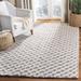 White 72 x 0.37 in Indoor Area Rug - Breakwater Bay Preece Geometric Handmade Flatweave Area Rug Polyester/Viscose/Wool | 72 W x 0.37 D in | Wayfair