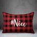The Holiday Aisle® Kris Nice in Buffalo Check Plaid Lumbar Pillow Polyester/Polyfill blend | 14 H x 20 W x 1.5 D in | Wayfair