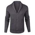 iClosam Mens Slim Fit Soft Knitwear Shawl Collar Cardigan Sweater with Ribbing Edge