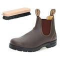 Blundstone Style 550 Walnut Brown Boots with Shoe Polishing Brush (9.5 UK)
