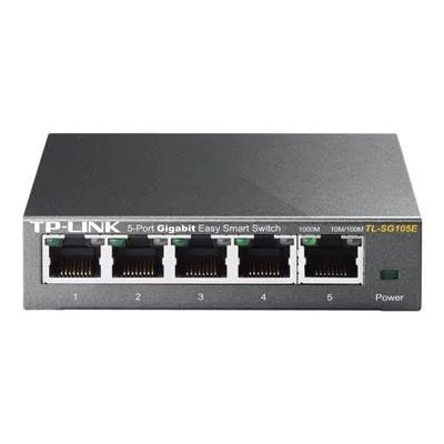 TP-Link TL-SG105E 5 Port Gigabit Easy Smart Switch, Plug & Play, Support QoS & Vlan