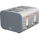 Swan ST14620GRYN Nordic 4-Slice Toaster with Defrost/Reheat/Cancel Functions, Cord Storage, 1500W, Grey