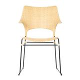 Bungalow Rose Zen Dining Chair Metal/Wicker/Rattan in Brown | 32.5 H x 22 W x 23 D in | Wayfair 06AE06206CFD446BA34CB691643B014C