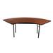Semi-circle Folding Table Metal in Brown/Red AmTab Manufacturing Corporation | 29 H x 60 W x 30 D in | Wayfair SE305PM