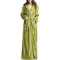 DSNOW Luxury Cotton Towelling Bath Robe Dressing Gown Terry Towel Bathrobes, Green Grass, M