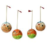 The Holiday Aisle® 4 Piece Wise Camels Papier Mache Ball Ornament Set in Brown/Green/Yellow | Wayfair 3E81317D535347749893C2061F911648