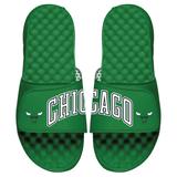 Men's ISlide Green Chicago Bulls Split Slide Sandals