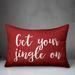 The Holiday Aisle® Goebel Get Your Jingle on Lumbar Pillow Polyester/Polyfill blend in Red | 14 H x 20 W x 1.5 D in | Wayfair