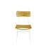 Innit Hapi Indoor/Outdoor Handmade Dining Chair Metal in White/Yellow | 32 H x 17 W x 20 D in | Wayfair i20-02-14