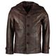 Charlie Mens Leather Jacket : Antiqued Vintage Brown Leather Jacket - Casual Brown Leather Jackets for Men - Genuine Jacket (XXX-Large)