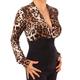 Blue Banana Women's Printed Corset Style Stretchy Top Animal Print Size 14