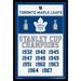 Toronto Maple Leafs Stanley Cup Champions 24.25'' x 35.75'' Framed Poster