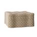Duralee Corvo Tufted Square Cocktail Ottoman Faux Leather/Sunbrella®/Linen/Polyester/Cotton/Metal/Other Performance Fabrics | Wayfair