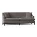 Duralee Cardiff Recessed Arm Sofa Faux Leather/Cotton/Other Performance Fabrics in Gray/Black/Brown | 38 H x 96 W x 34.5 D in | Wayfair