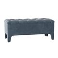 Duralee Lincoln Upholstered Flip Top Storage Bench Linen/Polyester/Performance Fabric/Cotton/Leather | 19 H x 72 W x 19 D in | Wayfair