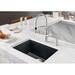 Blanco Precis SILGRANIT 24" L x 17.75" W Undermount Kitchen Sink Granite in Black/Gray/White | 8.66 H x 17.75 D in | Wayfair 522258