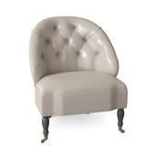 Slipper Chair - Duralee Chloe 27" Wide Slipcovered Slipper Chair Faux Leather in White | 32 H x 27 W x 29 D in | Wayfair WPGOS1662-010.DF15783-336