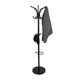 Rubyz Heavy Duty Coat Stand Hanger Umbrella Holder Rotating 15 Hooks For Homes, Office Entryway, Hallway. Clothes Storage Rack Holder Marble Base (Black)