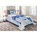 East Urban Home Microfiber Rustic Coverlet/Bedspread Set Microfiber in Blue | Twin Coverlet + 1 Sham | Wayfair DC40C7BDF80D48228984A74796D294CF