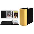 Broadway Play Program and Theater Playbill Binder with 30 Custom Sheet Protectors - PU Leather - Fits Playbills from Mid 1980s to Modern (Yellow/Black EmbossedP)