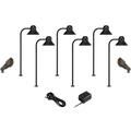 LED 10-Piece Landscape Set with Path and Bronze Spotlights