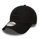 New Era Los Angeles Dodgers MLB League Essential Black on Black 39Thirty Stretch Cap - XS-S