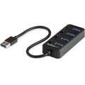 StarTech.com 4 Port USB 3.0 Hub - 4x USB-A mit individuellen An/Aus-Schaltern - Mobiler USB 3.0 Verteiler - Bus-Powered USB 3.0 Splitter