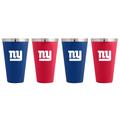 New York Giants 4-Pack Matte Color Stainless Steel Pint Glass Set