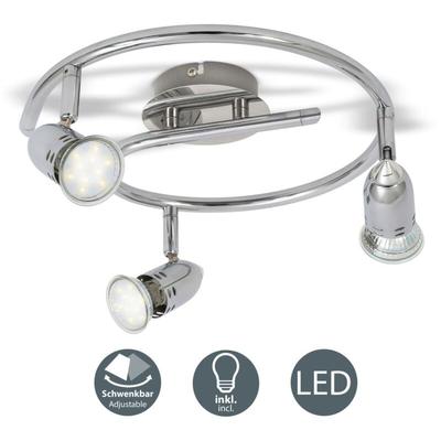 B.k.licht - Design led Deckenlampe 6W-12W Deckenlechte 230V Spot-Strahler GU10 modern chrom