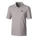 Men's Cutter & Buck Gray Kansas State Wildcats Forge Pencil Stripe Polo