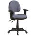 Symple Stuff Hathcock Task Chair Upholstered, Wood in Gray | 36.25 H x 25 W x 23.5 D in | Wayfair 393066E5E17042F1AF7AAD97F018A803