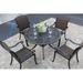 Darby Home Co Loftus 5 Piece Outdoor Dining Set Metal in Brown | 29 H x 48 W x 48 D in | Wayfair 42CDC87D332A4C50A09207EA62BCF357