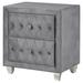 Rosdorf Park Haowen 2 Drawer Nightstand Wood/Upholstered in Gray | Wayfair 9C381F7858E645C5BA9C7DDDB8132966