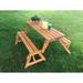 Arlmont & Co. Tierra Garden 2 in 1 Picnic Table/Bench 54.25 in. L x 58 in. W x 30 in. H Sunfield Wood/Metal in Brown | Outdoor Furniture | Wayfair